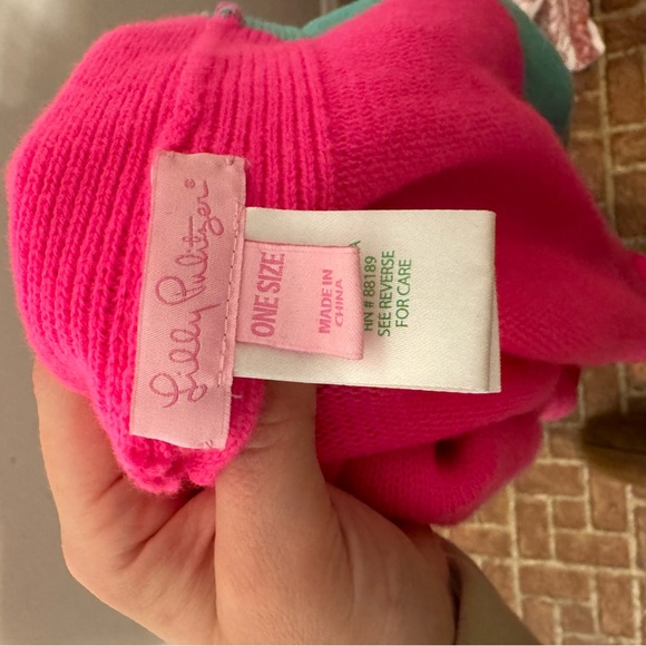 Lilly pulitzer Kinnon wrap one size pink teal poncho sweater - Picture 8 of 8